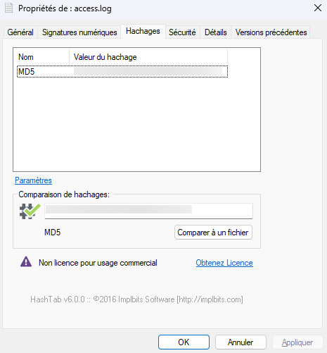 Hash MD5